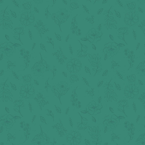 COMING SOON - Orchard House Sketch Floral Teal by Heather Peterson