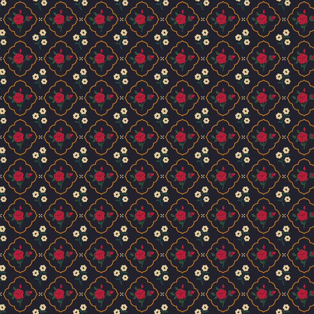 COMING SOON - Orchard House Medallions Black by Heather Peterson