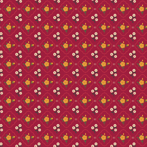 COMING SOON - Orchard House Medallions Red by Heather Peterson
