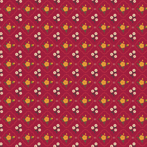 COMING SOON - Orchard House Medallions Red by Heather Peterson