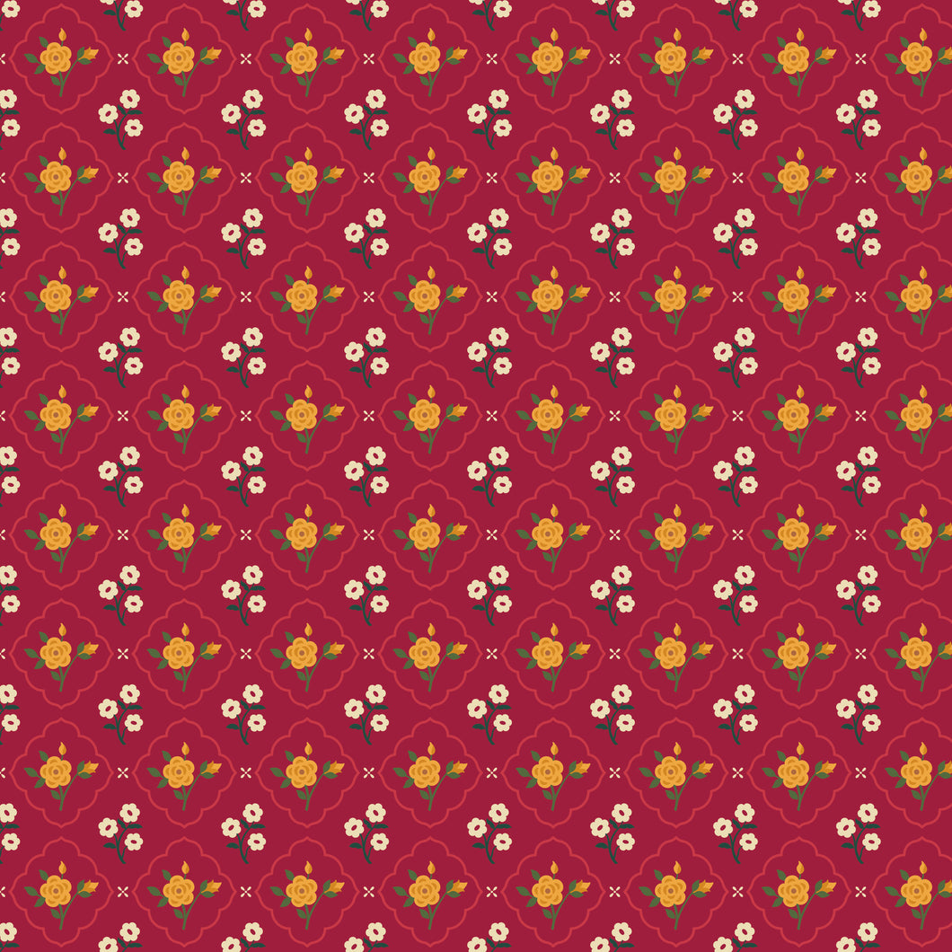 COMING SOON - Orchard House Medallions Red by Heather Peterson
