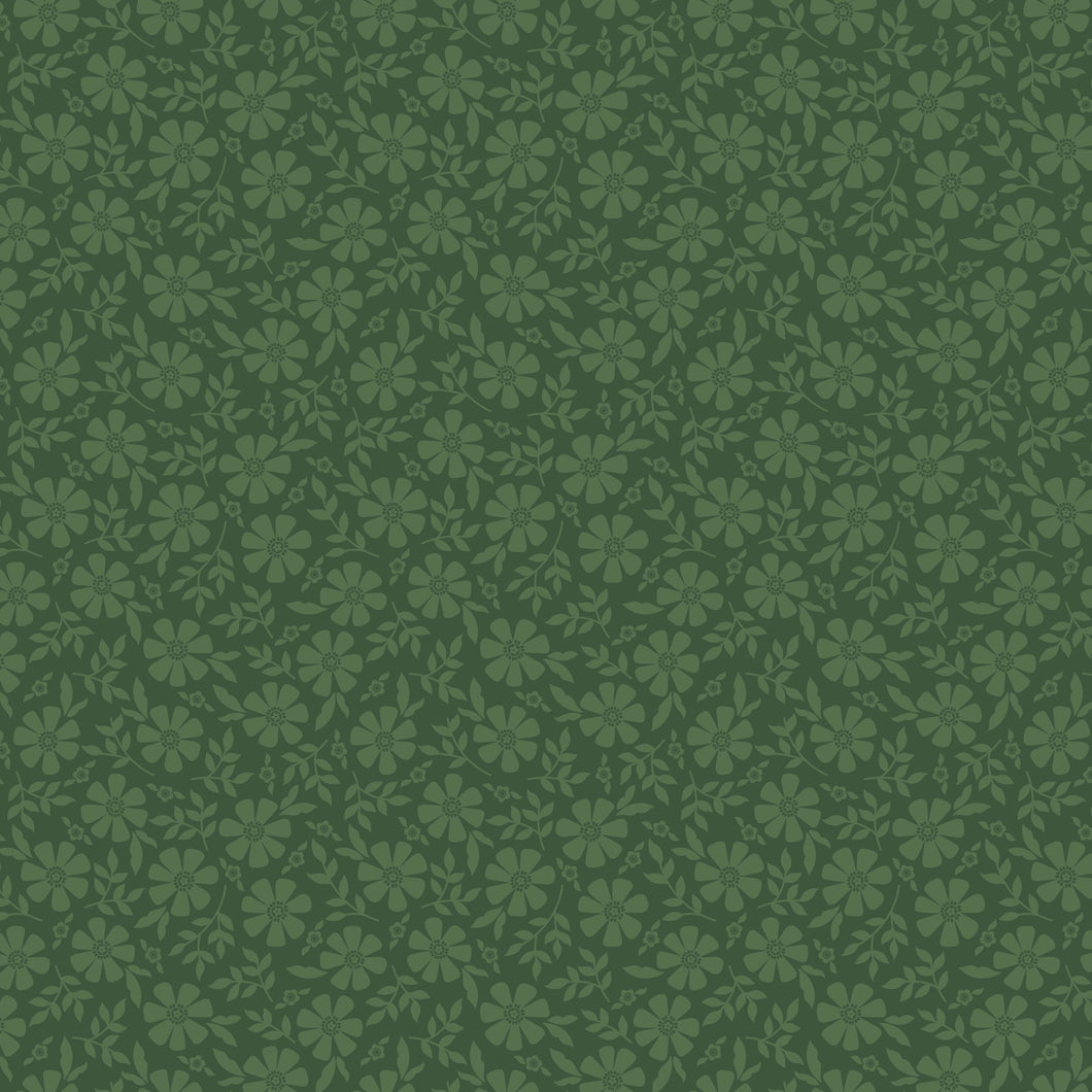 COMING SOON - Orchard House Tonal Flowers Green by Heather Peterson