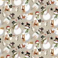 Northern Christmas Snowmen Neutral by Teresa Kogut