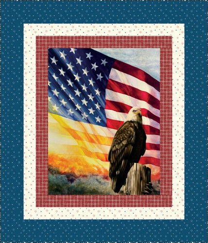 RESERVATION - American Honor American Honor Boxed Panel Quilt Kit by Vicki Gifford