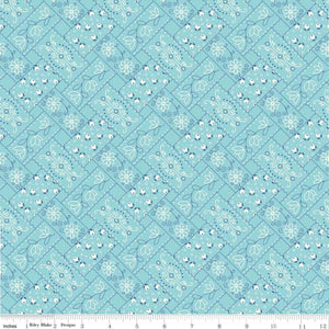 Farm Girl Vintage - Bandana Aqua by Lori Holt