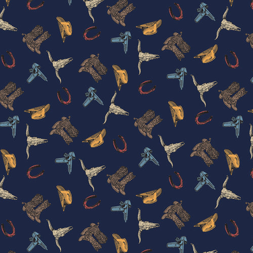 John Wayne - Boots Hats and Horseshoes Navy