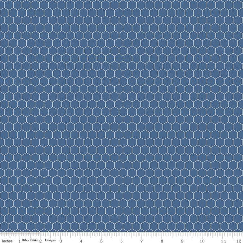 Farmgirl Vintage Companion Prints - Honeycomb Denim by Lori Holt