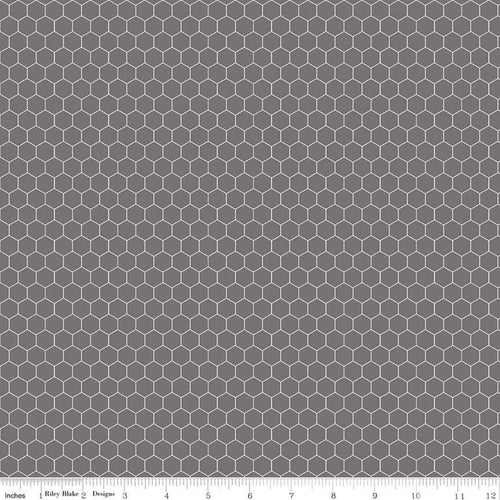 Farm Girl Vintage Companion Prints - Honeycomb Steel by Lori Holt