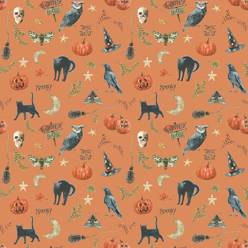 Trick or Treat Spooky Orange by Lisa Audit