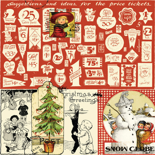 Classic Christmas Collage Parchment by J. Wecker Frisch