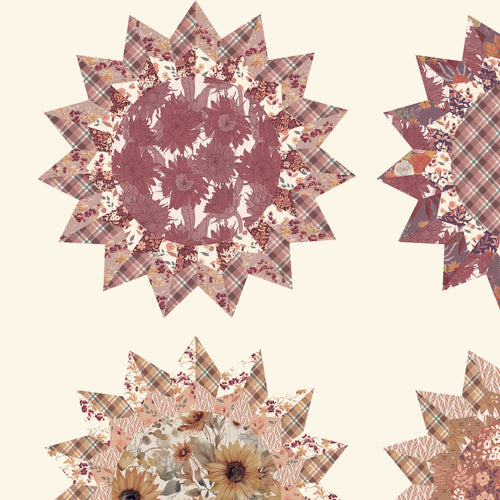 COMING SOON - Evening on the Prairie Sunflowers Cheater Print Cream by Modern Prairie