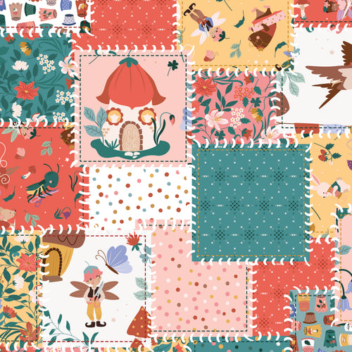 COMING SOON - Thimbelina and the Sewing Fairies Handsewn Patchwork Multi by Jennifer Long