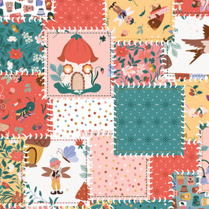 COMING SOON - Thimbelina and the Sewing Fairies Handsewn Patchwork Multi by Jennifer Long
