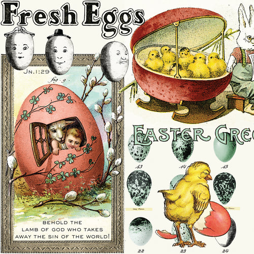 COMING SOON - Egg Hunt Easter Egg Collage Multi by J. Wecker Frisch