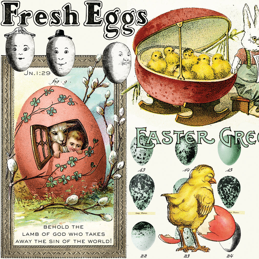 COMING SOON - Egg Hunt Easter Egg Collage Multi by J. Wecker Frisch