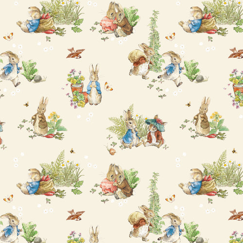 COMING SOON - Peter Rabbit and Benjamin Bunny Main Cream by Beatrix Potter for Riley Blake Designs