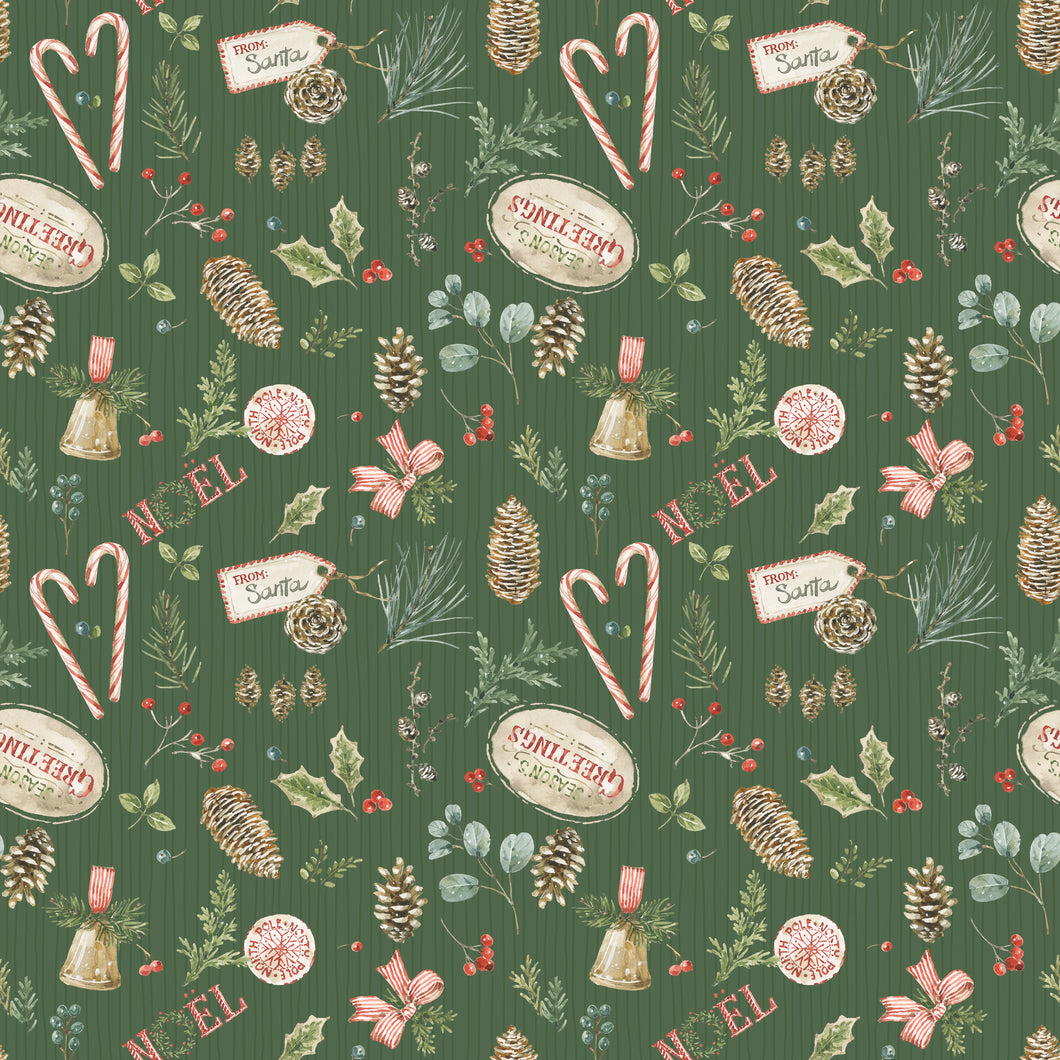 COMING SOON - Holiday Spirit Christmas Toss Green by Lisa Audit
