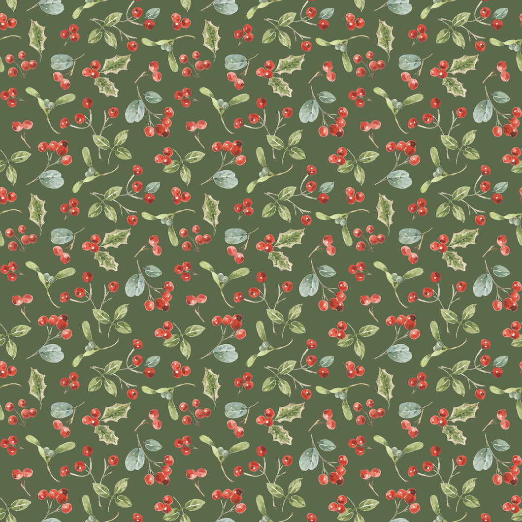 COMING SOON - Holiday Spirit Berries Green by Lisa Audit