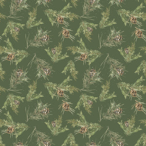 COMING SOON - Holiday Spirit Pinecones Green by Lisa Audit