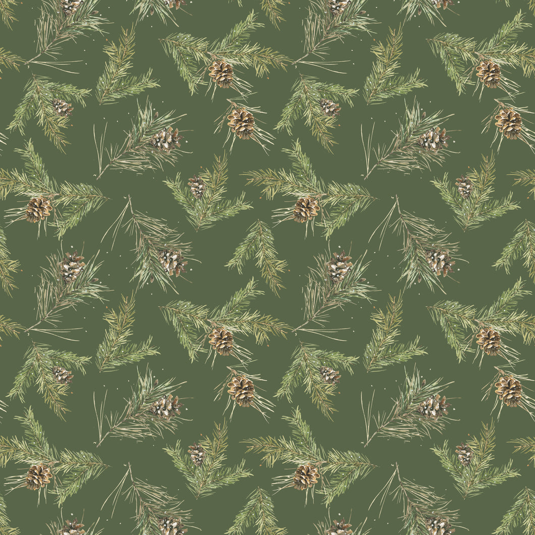 COMING SOON - Holiday Spirit Pinecones Green by Lisa Audit
