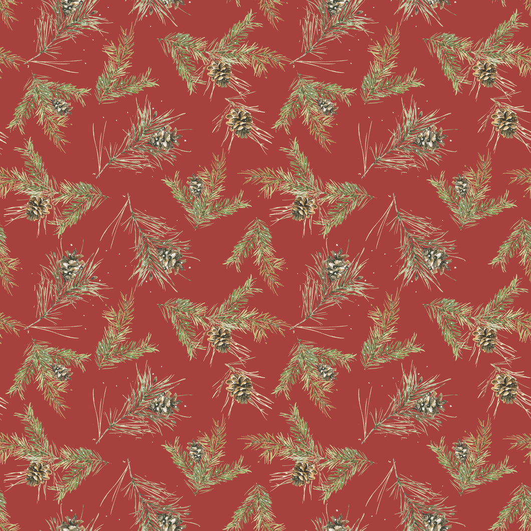COMING SOON - Holiday Spirit Pinecones Red by Lisa Audit