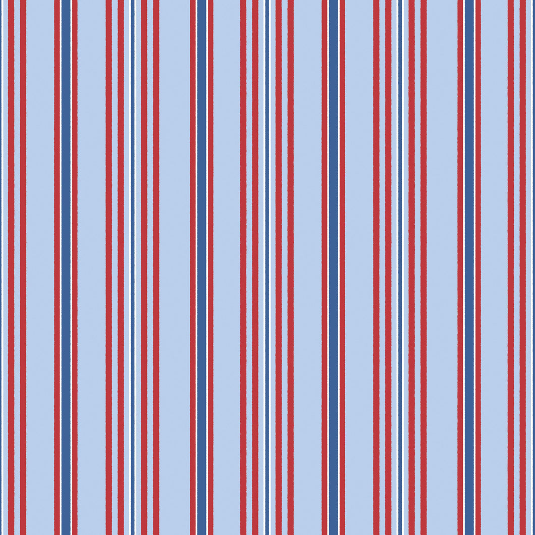 Yacht Club Stripe Blue by Amanda Niederhauser