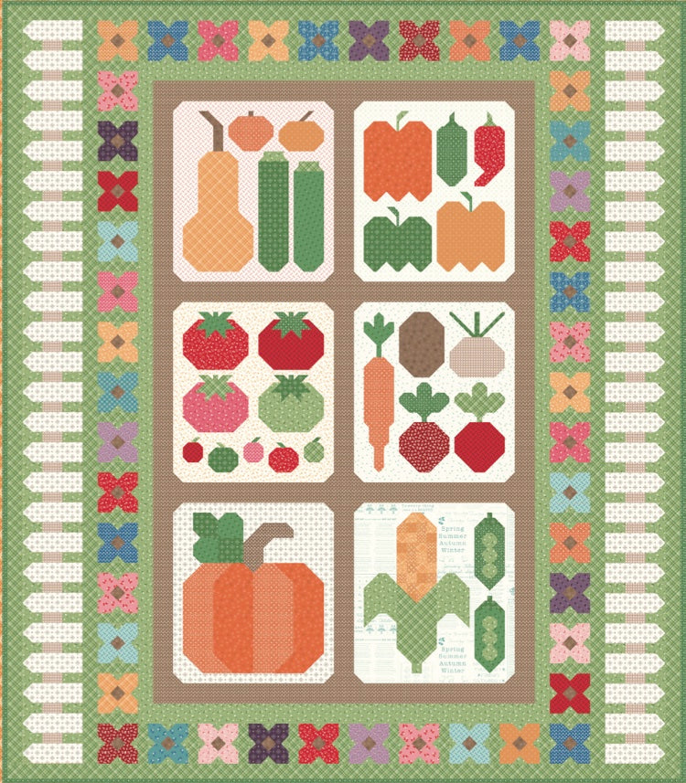 Calico Veggie Garden Finishing Kit by Lori Holt