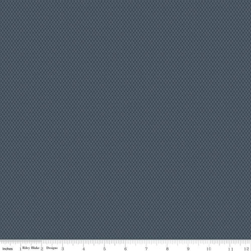 Woolen Flannel Diamond Blue by Buttermilk Basin Design Co.