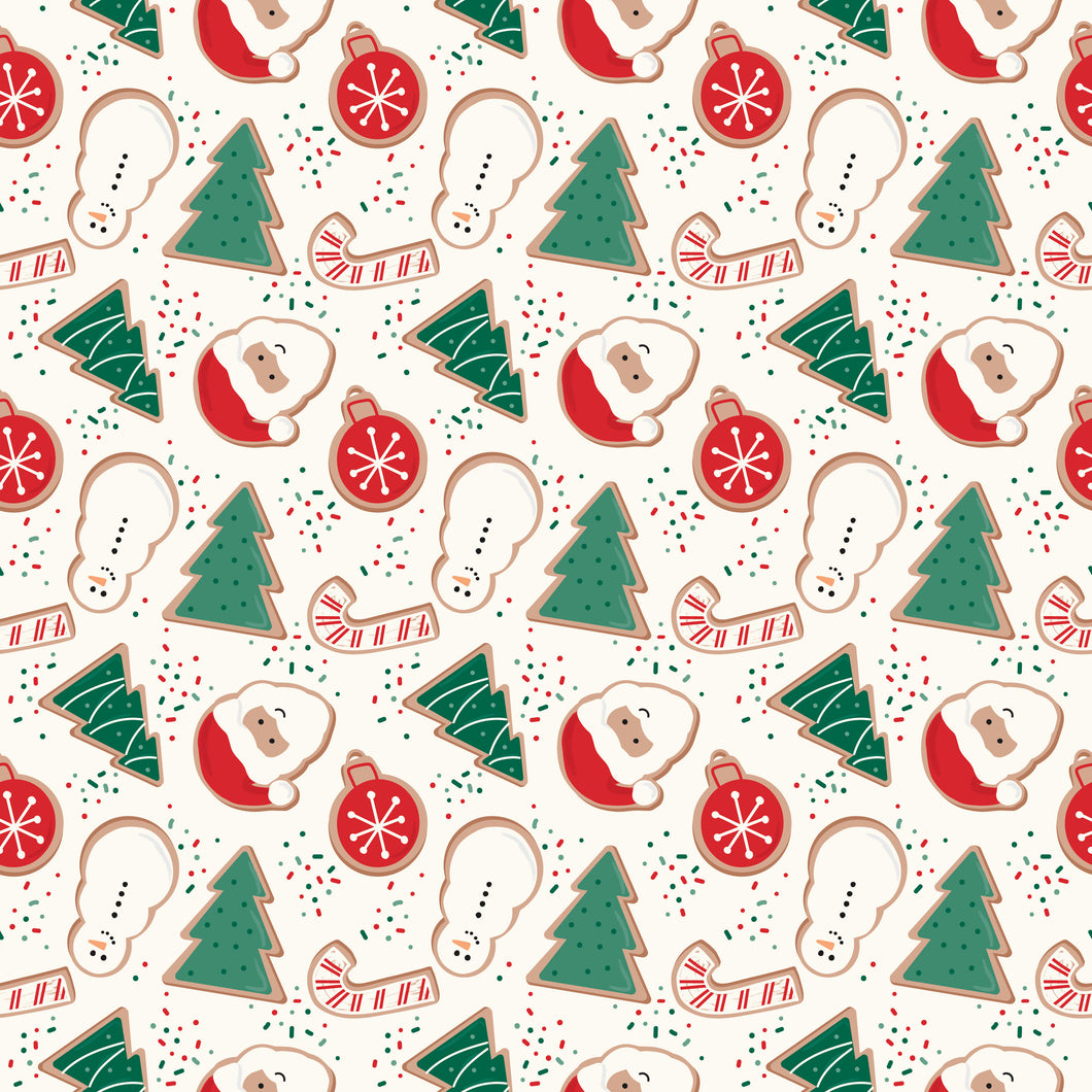 Flannel Christmas Cookies Cream by My Mind's Eye