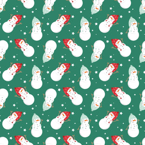 Flannel Snowmen Green by My Mind's Eye