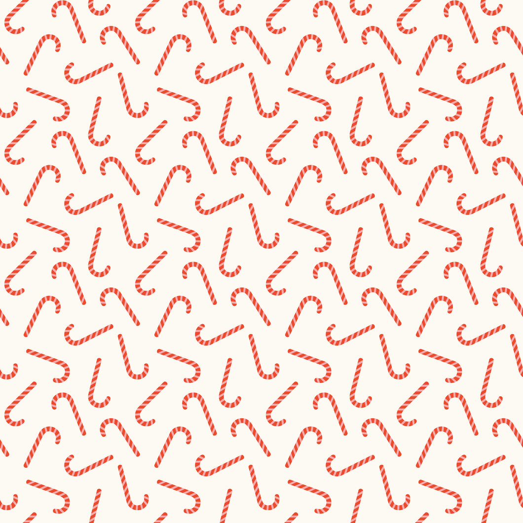 Flannel Candy Canes Cream by My Mind's Eye