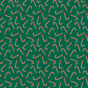 Flannel Candy Canes Green by My Mind's Eye