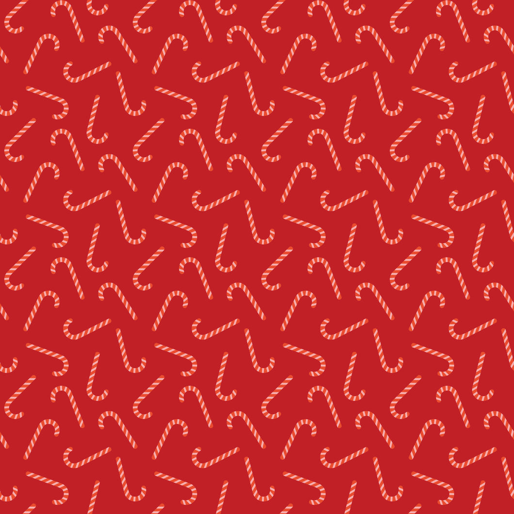 Flannel Candy Canes Red by My Mind's Eye