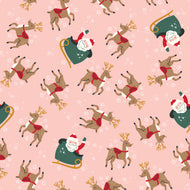 The North Pole Flannel Reindeer Toss Blush by My Mind's Eye