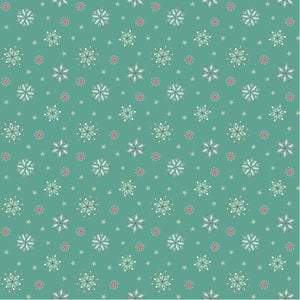 Frost and Flurry Flurry Flakes Mint by Sheri McCulley for Poppie Cotton