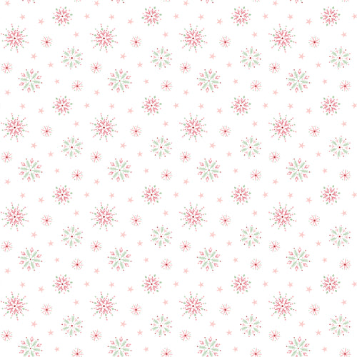 Frost and Flurry Flurry Flakes White by Sheri McCulley for Poppie Cotton