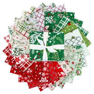 Mistletoe and Holly Fat Quarter Bundle by Beverly McCullough