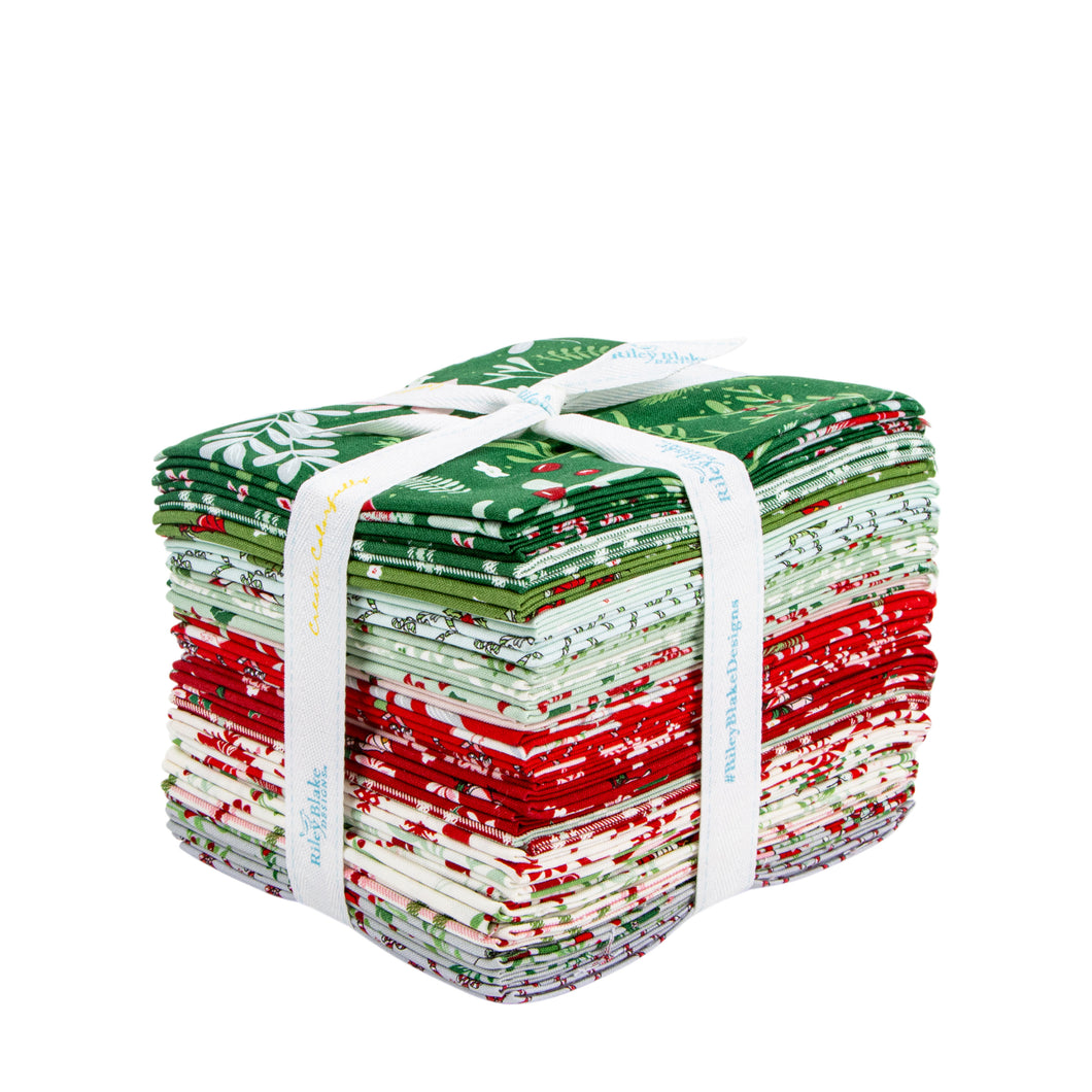 Mistletoe and Holly Fat Quarter Bundle by Beverly McCullough