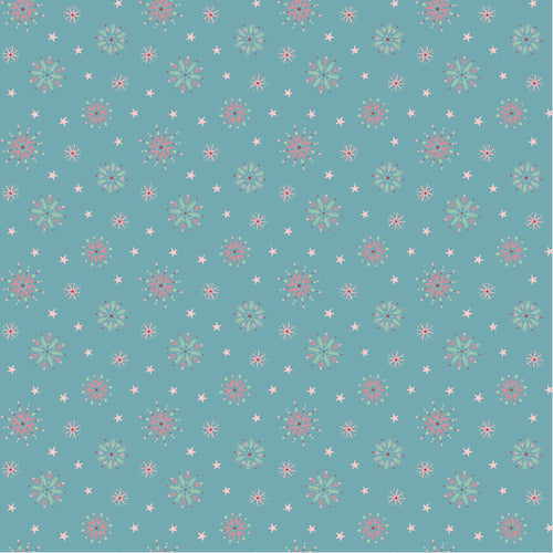 Frost and Flurry Flurry Flakes Blue by Sheri McCulley for Poppie Cotton