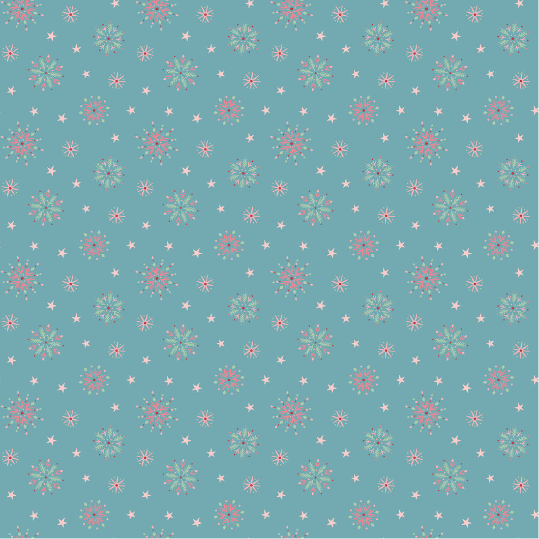 Frost and Flurry Flurry Flakes Blue by Sheri McCulley for Poppie Cotton