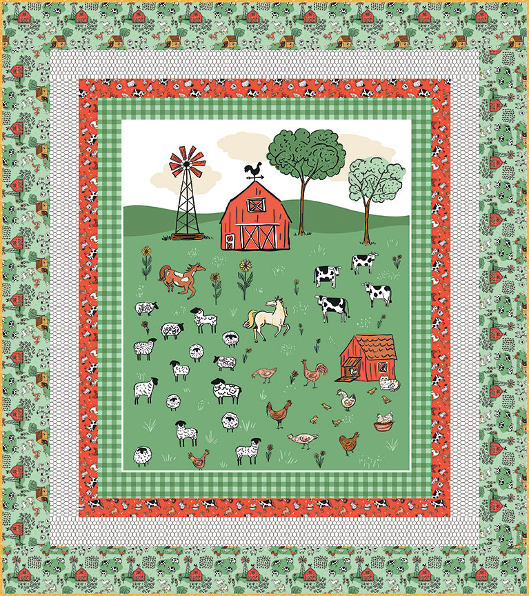 Farm Living' Panel Quilt by Diane Labombarbe