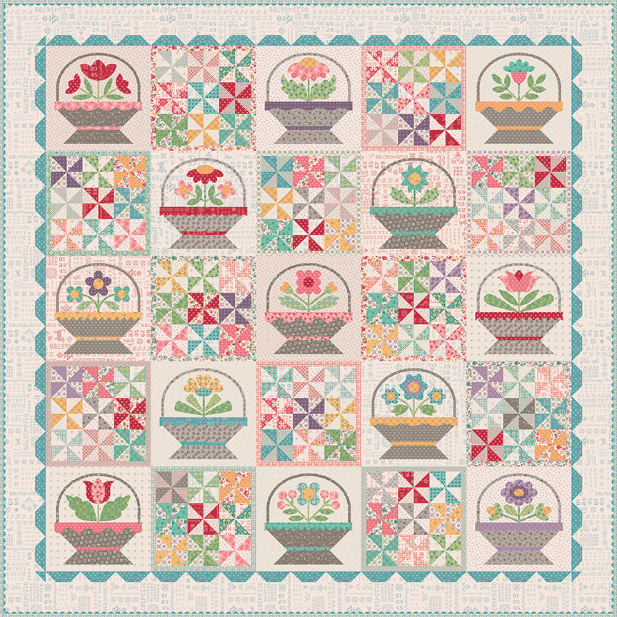 Flower Basket Sampler Sew Along Quilt Kit by Lori Holt – Happy Little ...