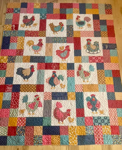 EXCLUSIVE! Americana Chicken Salad Quilt Kit by Lori Holt