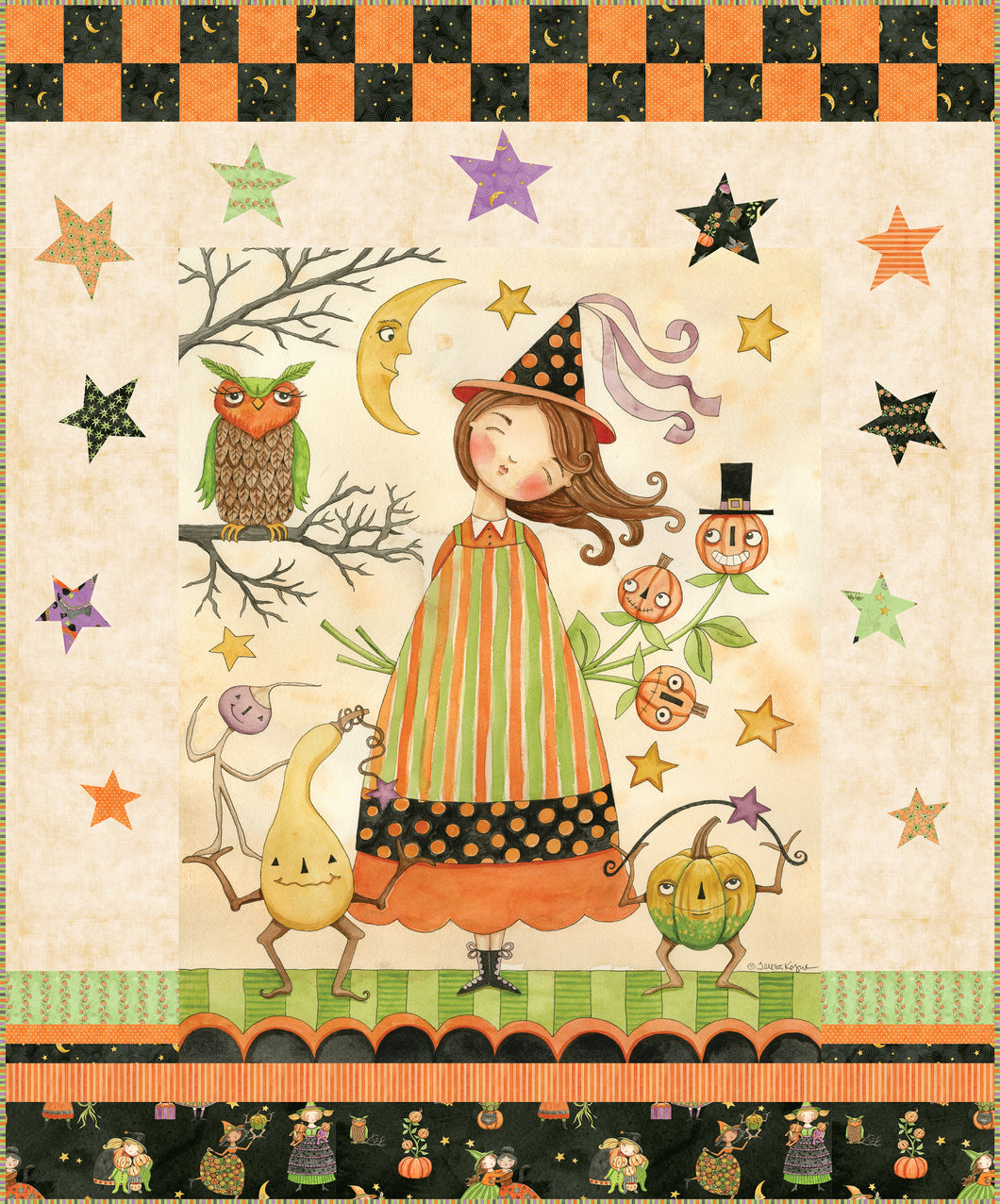 RESERVATION - Ghoul Friends Panel Boxed Quilt Kit by Teresa Kogut