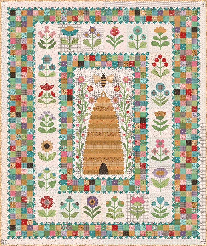 RESERVATION - Gentler Times Honey Bee Garden Sew Along Quilt Kit by Lori Holt