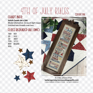 4th of July Rules by Primrose Cottage Stitches