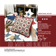 Load image into Gallery viewer, Red White and Blue Quilt by Primrose Cottage Stitches