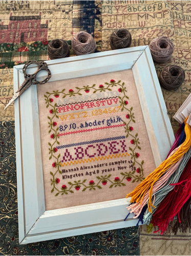 Hannah Alexander, A Sweet Little Sampler by Pansy Patch Stitchery