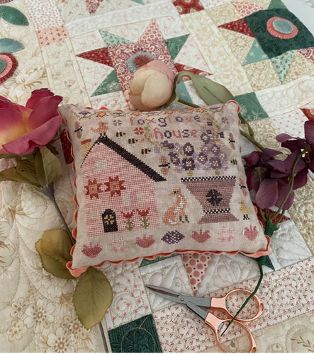 Houses on Wisteria Lane Foxglove House by Pansy Patch Stitchery