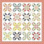Raspberry Summer Star Bright 2 Quilt Kit by Sherri & Chelsi